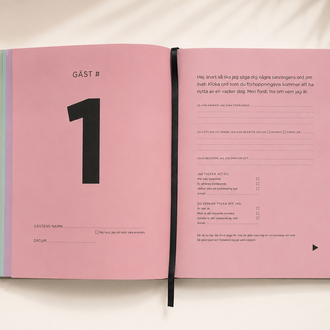 The Baby Guest Book - För barn som klarar av att höra sanningen - Svensk