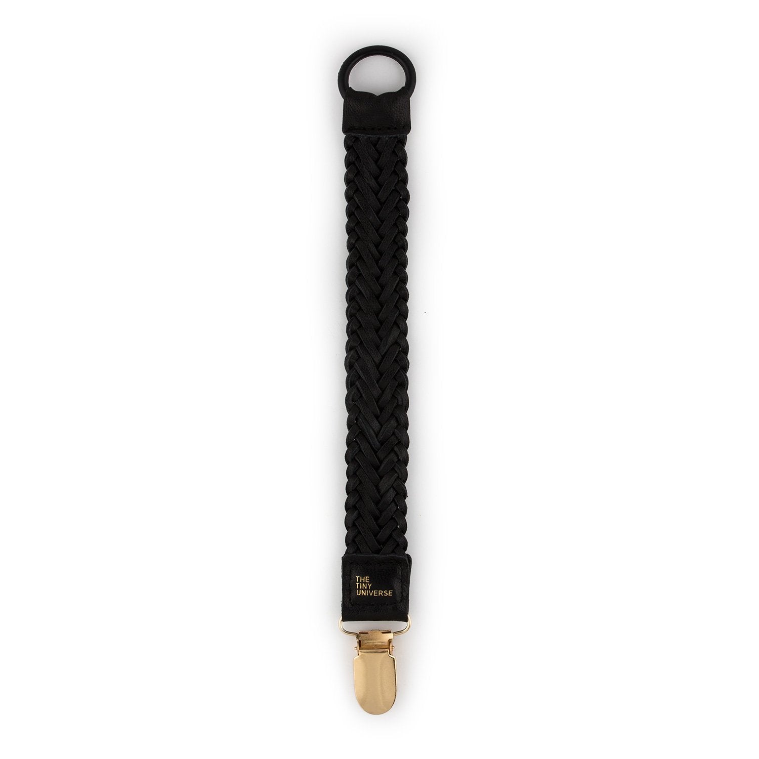Pacifier Clip - Black Braids - The Tiny Universe Pacifier Clip