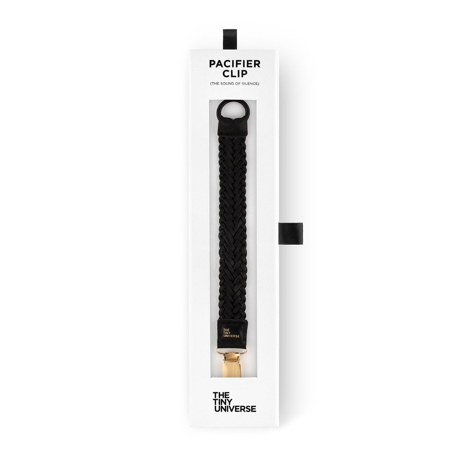 Pacifier Clip - Black Braids - The Tiny Universe Pacifier Clip