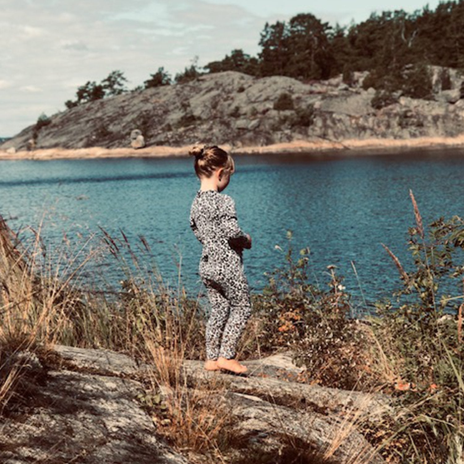 UV-protected Swimsuit - Snow Leopard - The Tiny Universe Swimsuit