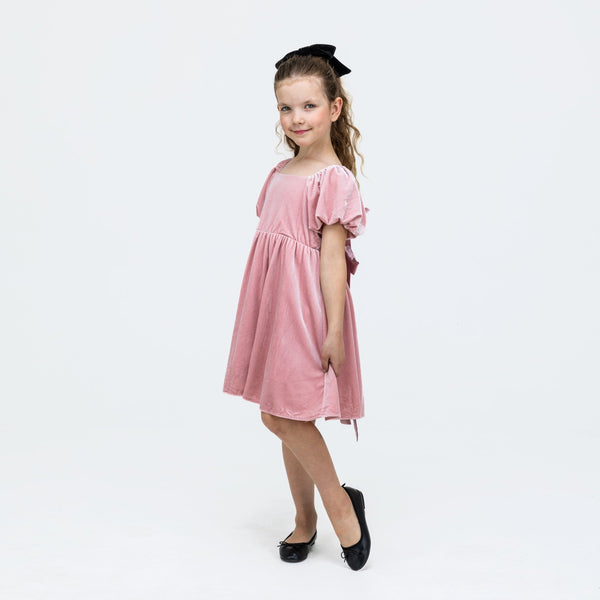 VELOUR SILK BAND DRESS - The Tiny Universe Dresses