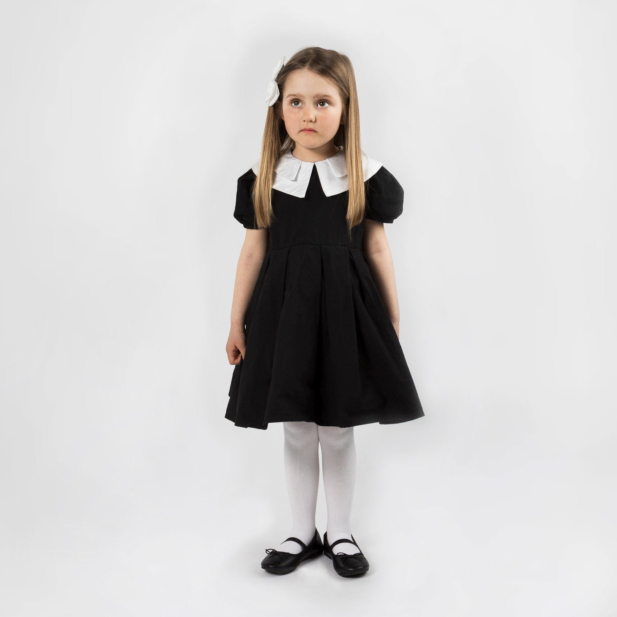 DOUBLE COLLAR DRESS - ALL BLACK - The Tiny Universe Dress