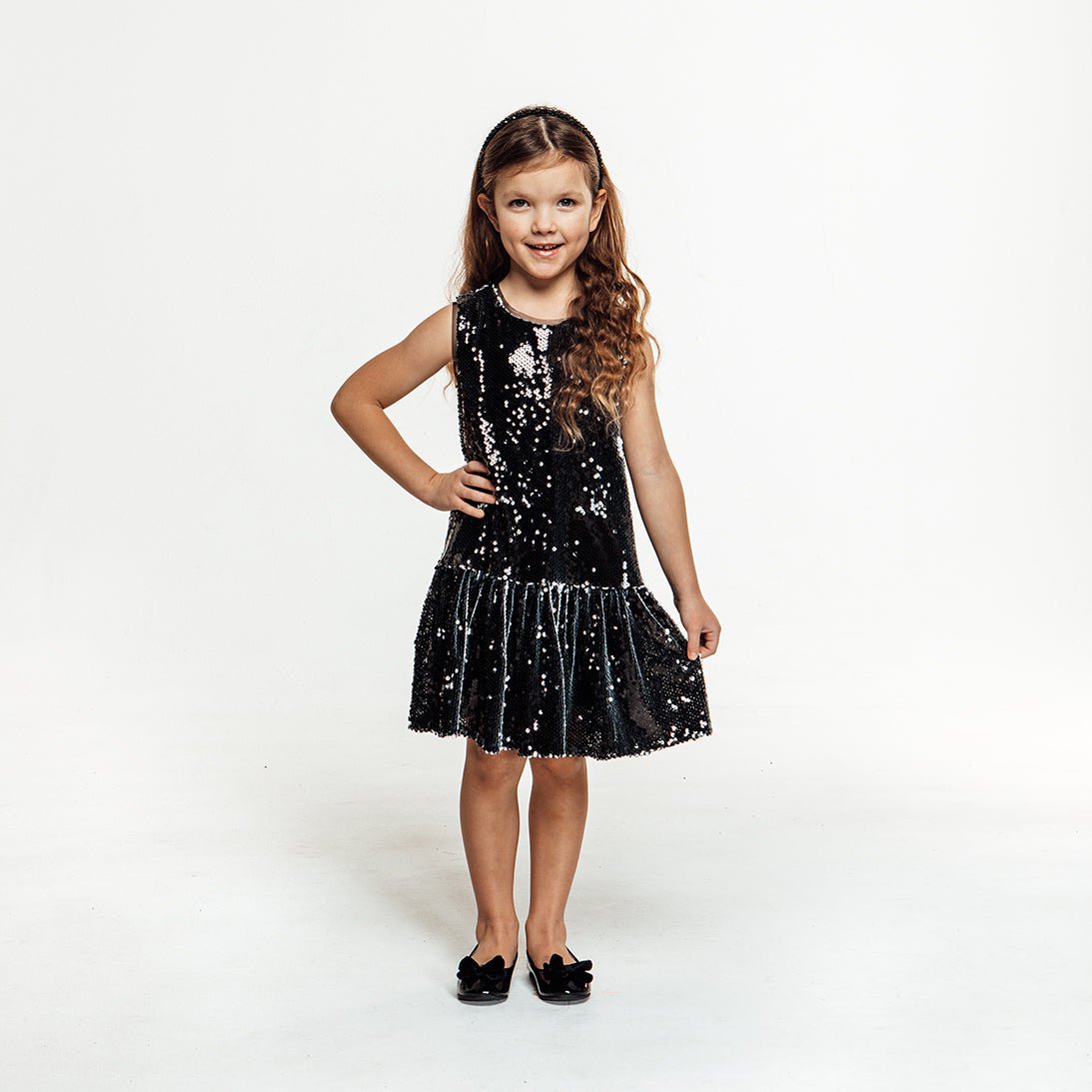 No Sleeves Sequined Dress - The Tiny Universe Dresses