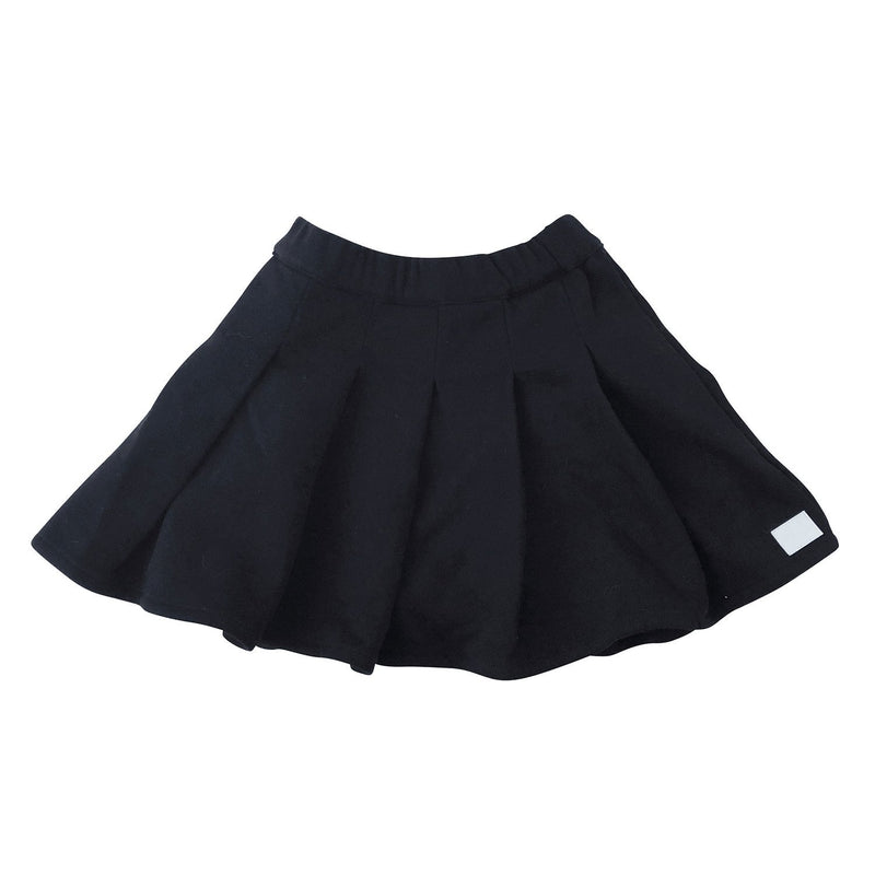 THE JERSEY PLEATED SKIRT - ALL BLACK - The Tiny Universe Skirts