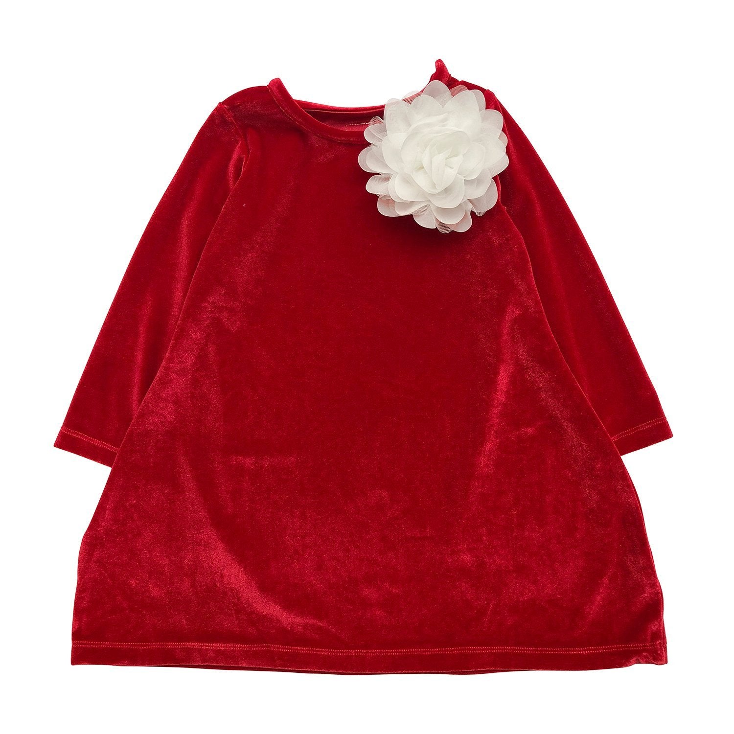 THE TINY FLOWER VELOUR - X-MAS RED - The Tiny Universe Dress