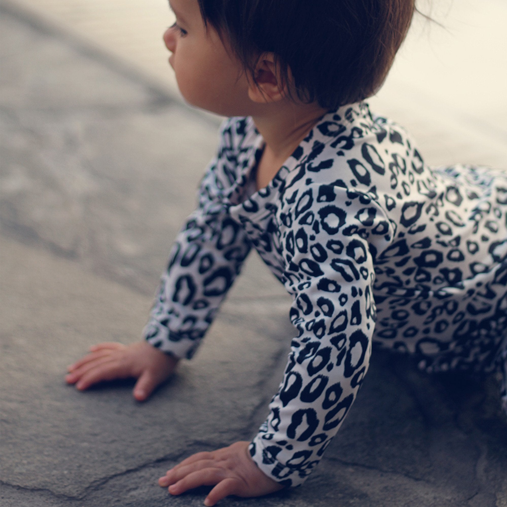 UV-protected Swimsuit - Snow Leopard - The Tiny Universe Swimsuit