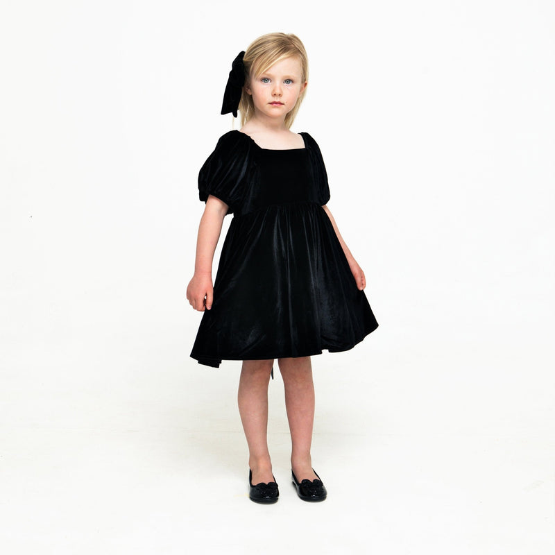VELOUR SILK BAND DRESS - The Tiny Universe Dresses